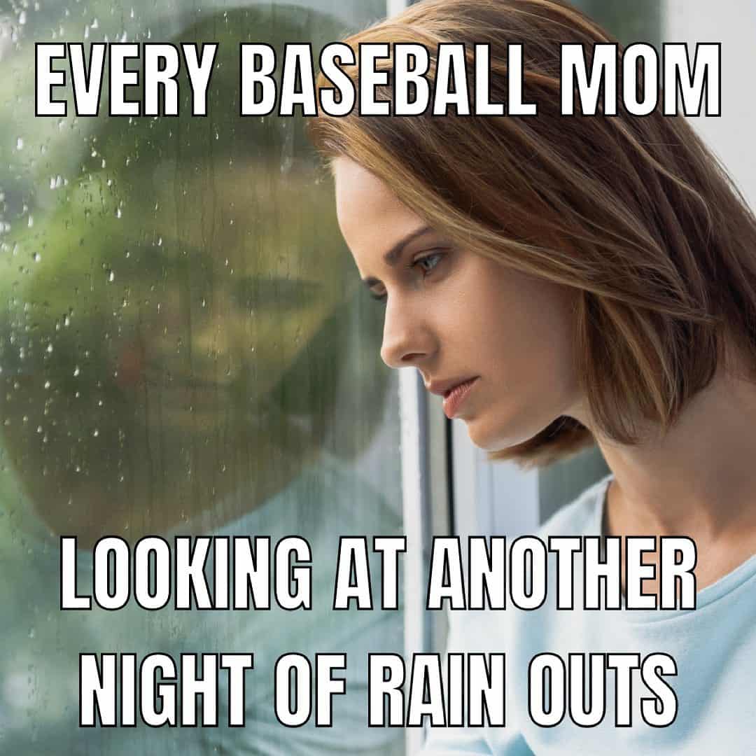 Tonight's forecast: 100% chance of disappointed kids ☹ Seriously, it can stop raining now! ⛈🌧
*
*
*
*
*
#sportmom #sportsmom #sportsmomlife  #baseballmom #baseballmomsquad #travelbaseballmom #travelballmom #baseballmomlife #baseballmoms #baseballmomma #baseballmomsrock #baseballmommy